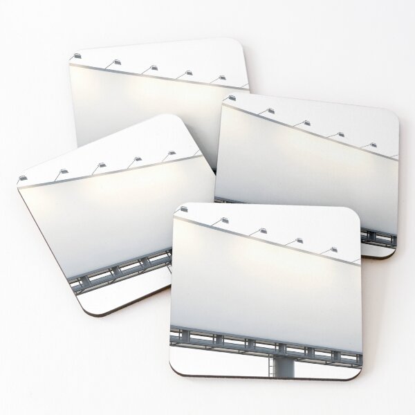 Item preview, Large blank billboard with bright lights on metal frame outdoors designed and sold by Creative88Art.
