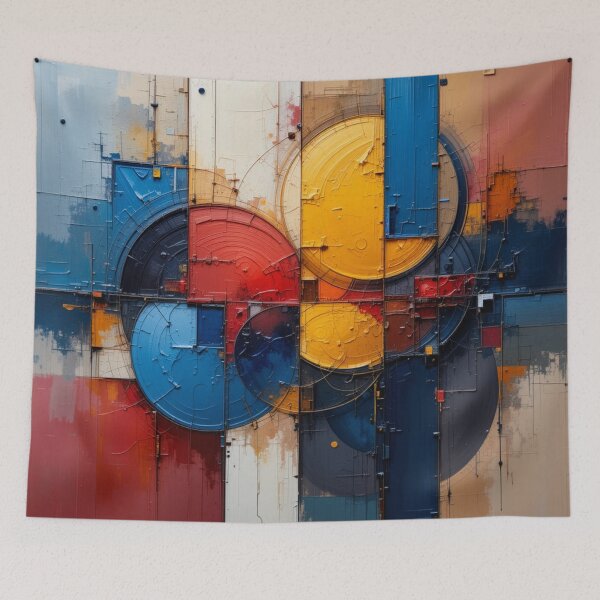 Item preview, Abstract Canvas with Geometry and Bright Colors | Modern Decor designed and sold by ZENTIO.