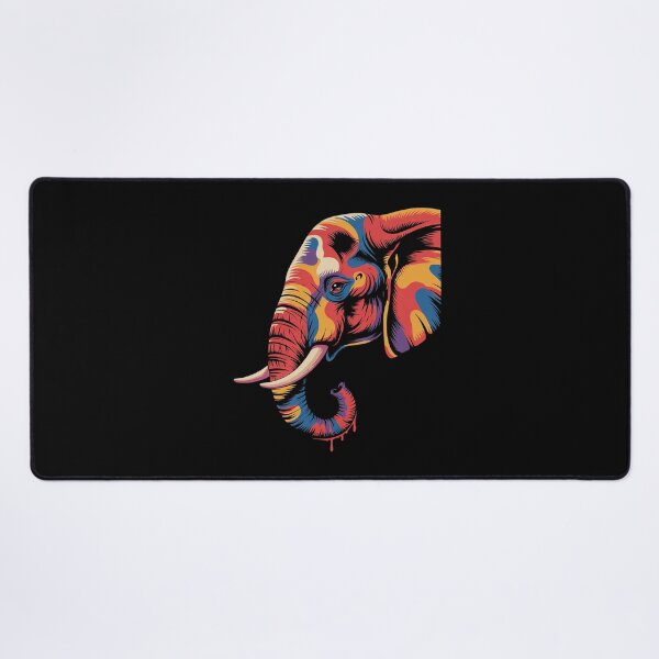 Item preview, Elephant Colorful Artwork Portrait Savanna Wildlife Motif designed and sold by angolinnArt.