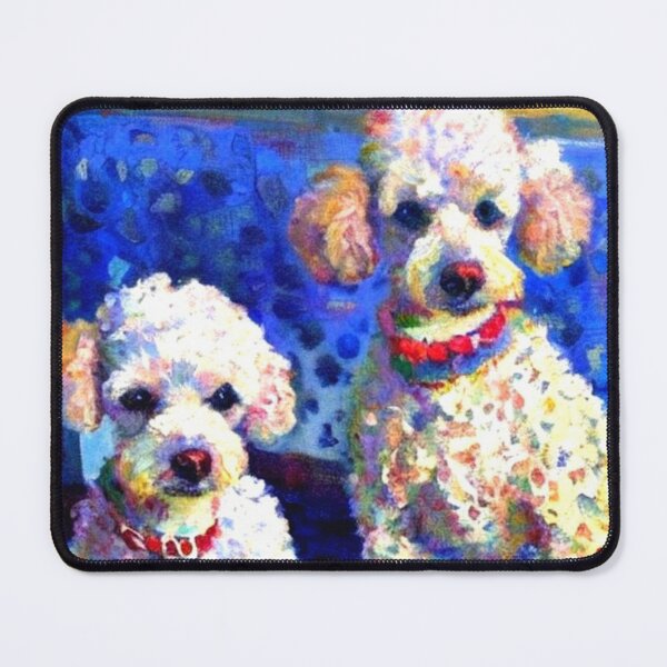 Item preview, Poodle Duo Impressionist Artwork for Pet-Obsessed Dog Parents designed and sold by WildStroke.