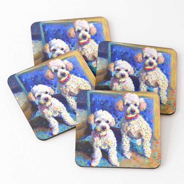 Item preview, Poodle Duo Impressionist Artwork for Pet-Obsessed Dog Parents designed and sold by WildStroke.