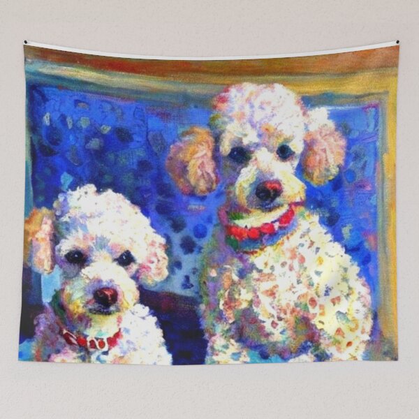 Item preview, Poodle Duo Impressionist Artwork for Pet-Obsessed Dog Parents designed and sold by WildStroke.