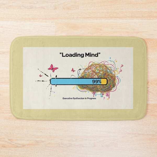 Item preview, Loading Mind Executive Dysfunction ADHD Humor designed and sold by KRYO ARTS.