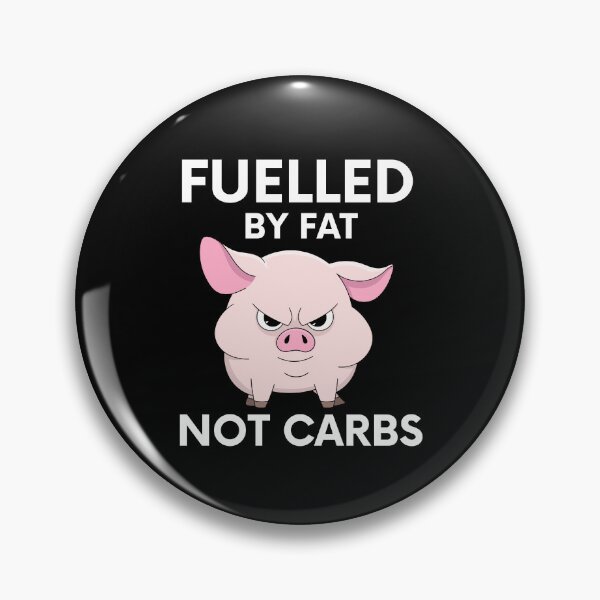 Item preview, Fuelled by Fat Not Carbs – Funny Pig Low Carb Illustration designed and sold by MOKRONOS.