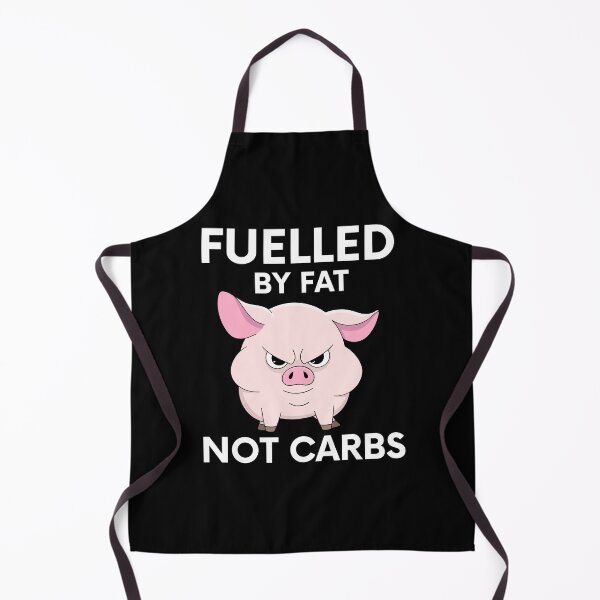 Item preview, Fuelled by Fat Not Carbs – Funny Pig Low Carb Illustration designed and sold by MOKRONOS.