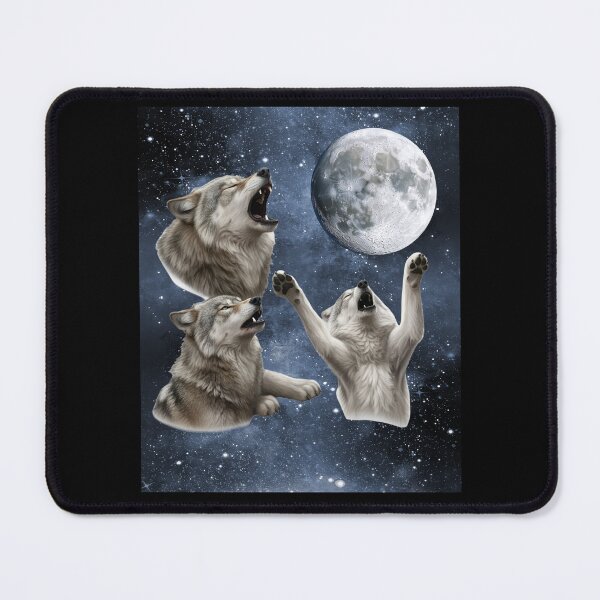 Item preview, Three wolves howl at the moon. Wolf animals in space. designed and sold by Trenddesigns24.