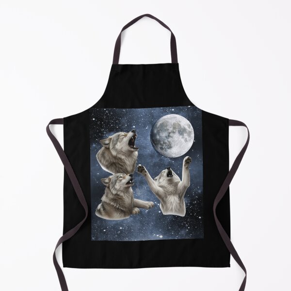 Item preview, Three wolves howl at the moon. Wolf animals in space. designed and sold by Trenddesigns24.