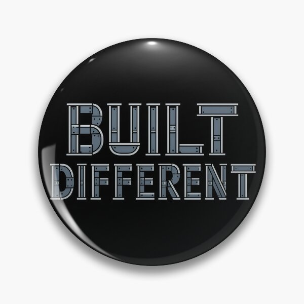 Item preview, Built Different Industrial Steel Typography Design designed and sold by TeeTimeTreasure.