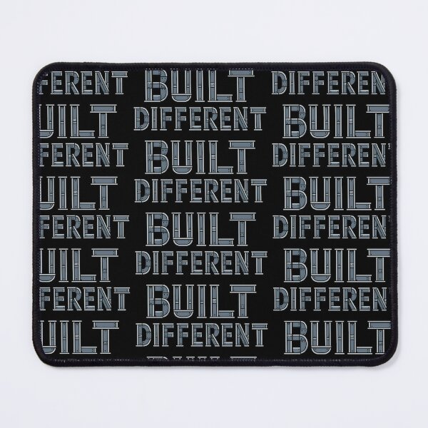 Item preview, Built Different Industrial Steel Typography Design designed and sold by TeeTimeTreasure.