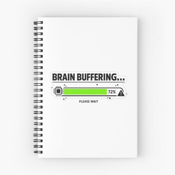 Item preview, Brain Buffering… 72% Loading Minimalist Tech Meme Sticker | Mental Health Humor designed and sold by QuirkyCartel.