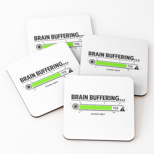 Item preview, Brain Buffering… 72% Loading Minimalist Tech Meme Sticker | Mental Health Humor designed and sold by QuirkyCartel.