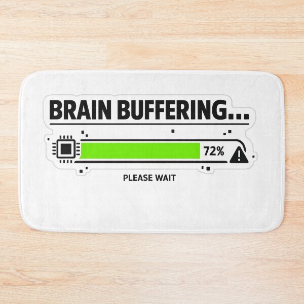 Item preview, Brain Buffering… 72% Loading Minimalist Tech Meme Sticker | Mental Health Humor designed and sold by QuirkyCartel.