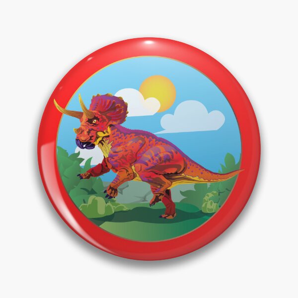 Item preview, Triceratops Nature Badge designed and sold by Deinomint.