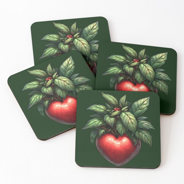 Item preview, Heart №49 Radiant Red Heart Fruit with Green Foliage designed and sold by SyberGen.