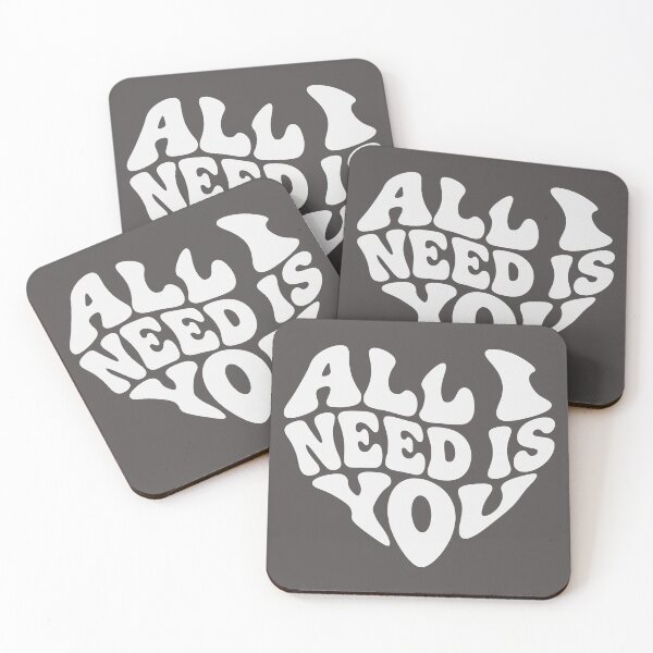 Item preview, All I Need Is You White Heart Quote (small) designed and sold by WAMTEES.