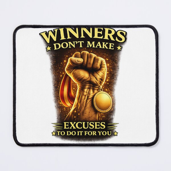 Item preview, Winners Don’t Make Excuses – Motivational Success Quote Design designed and sold by Awezecotrend.