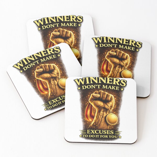 Item preview, Winners Don’t Make Excuses – Motivational Success Quote Design designed and sold by Awezecotrend.