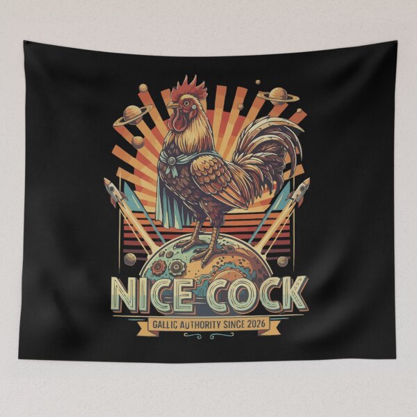 Item preview, The Gallic Authority - Noble Retro-Futurist Rooster Design designed and sold by PixieArtStudio.