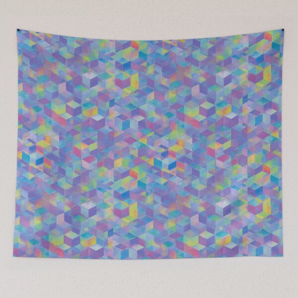 Item preview, Holographic 3D Isometric Cube Prism Abstract Pattern designed and sold by Prismatect.