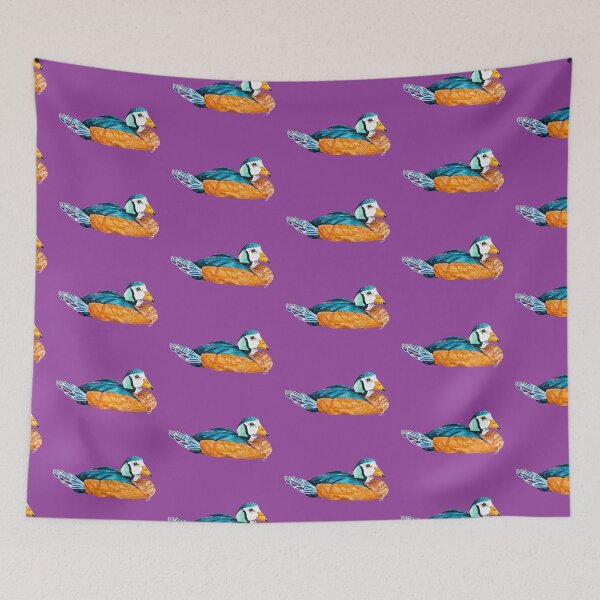 Item preview, African pygmy goose swimming hand painted watercolour artwork designed and sold by art-elodie-g.