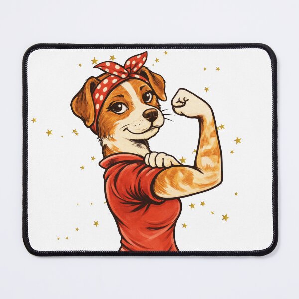 Item preview, Rosie the Riveter Dog Shirt, "We Can Do It" Pup Tee, Feminist Gift designed and sold by progresspals.