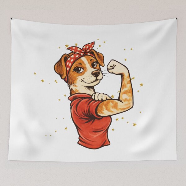 Item preview, Rosie the Riveter Dog Shirt, "We Can Do It" Pup Tee, Feminist Gift designed and sold by progresspals.