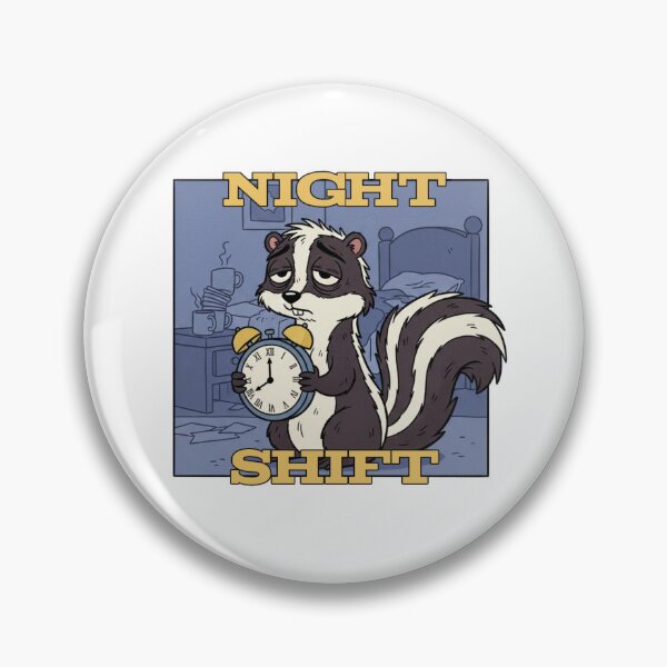 Item preview, Cartoon Raccoon Night Shift Worker  designed and sold by PlayboiKopi.