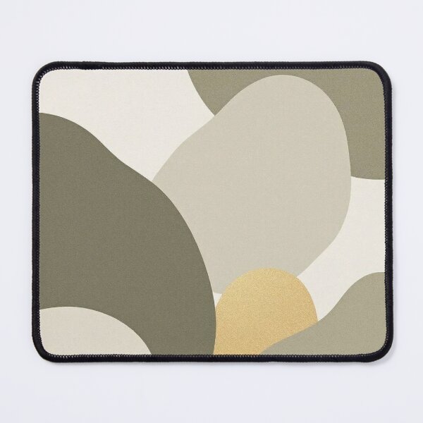 Item preview, Olive Green and Gold Organic Abstract Shapes Art On designed and sold by DesigntshirtWB.