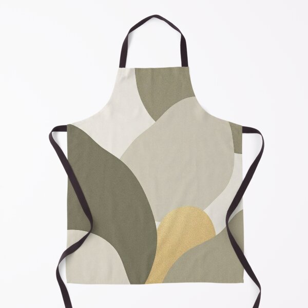 Item preview, Olive Green and Gold Organic Abstract Shapes Art On designed and sold by DesigntshirtWB.