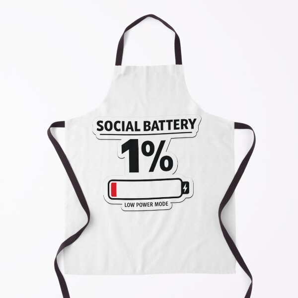 Item preview, Social Battery 1% Sticker | Introvert Meme Minimal Phone Battery UI designed and sold by QuirkyCartel.