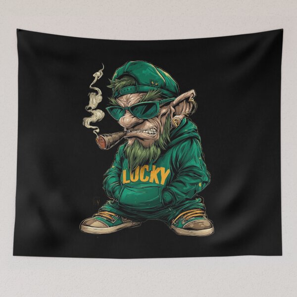 Item preview, Badass Leprechaun Streetwear - Lucky & Angry - Urban Style designed and sold by DreamSpaceCon.