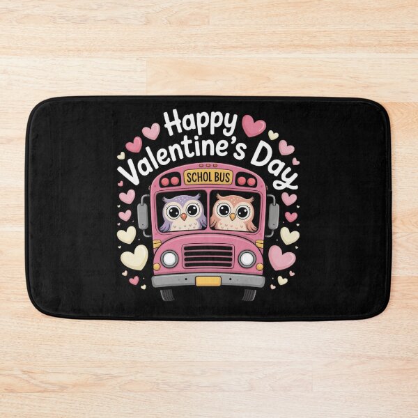 Item preview, Funny owls school bus Driver Happy Valentines Day designed and sold by Dabbing Turtle Designs.