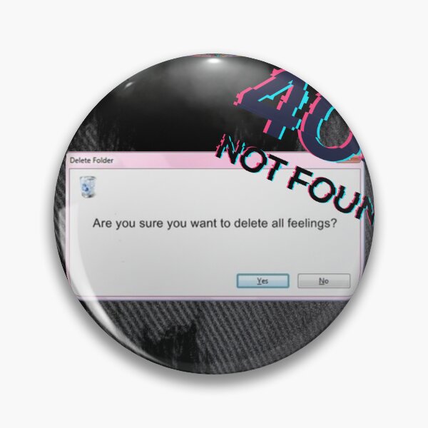 Item preview, Delete All Feelings Retro Notification Art designed and sold by HIGHSQUARE.