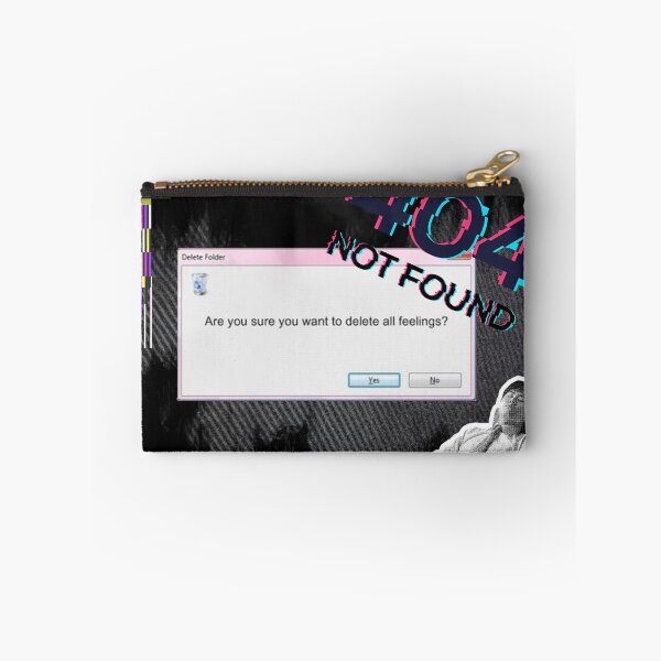 Item preview, Delete All Feelings Retro Notification Art designed and sold by HIGHSQUARE.
