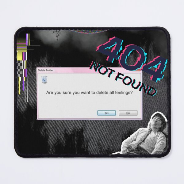 Item preview, Delete All Feelings Retro Notification Art designed and sold by HIGHSQUARE.