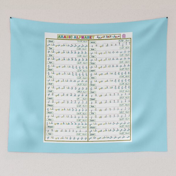 Item preview, Arabic Alphabet Syllables Chart – Learn Arabic Letters for Kids & Beginners designed and sold by ElmonirPress.