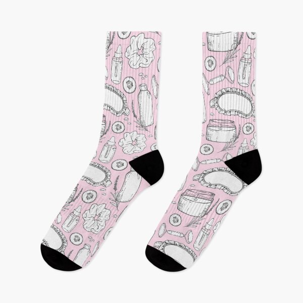 Item preview, Hand Drawn Spa Relax Pattern on pink background designed and sold by eves_aquadreams.
