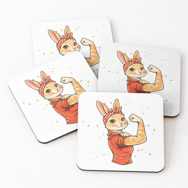 Item preview, Rosie the Riveter Bunny T-Shirt – Feminist Empowerment Tee designed and sold by progresspals.