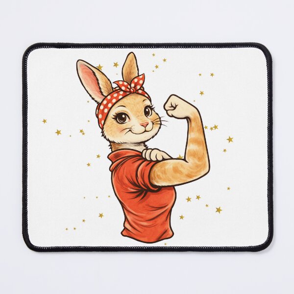 Item preview, Rosie the Riveter Bunny T-Shirt – Feminist Empowerment Tee designed and sold by progresspals.