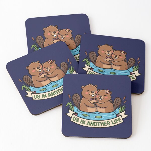 Item preview, Us In Another Life Cute Romantic Beavers Couple designed and sold by WildCute.