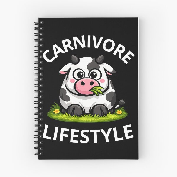 Item preview, Cute Cow Carnivore Lifestyle Illustration designed and sold by MOKRONOS.