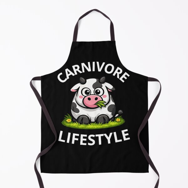 Item preview, Cute Cow Carnivore Lifestyle Illustration designed and sold by MOKRONOS.