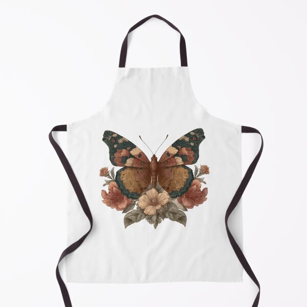 Item preview, Elegant vintage butterfly illustration with delicate floral elements in warm earthy tones. Perfect for wall decor, exquisite gifts for art and nature lovers. designed and sold by ArtFairy38.