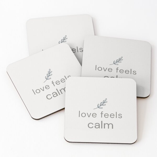 Item preview, Love Feels Calm Minimal Floral Design designed and sold by Minimalist Typography.
