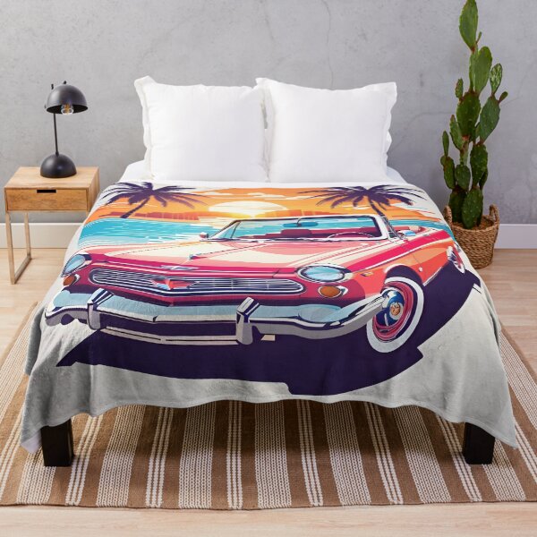 Item preview, Retro Sunset Drive – Classic Red Convertible by the Beach designed and sold by Mido4182.