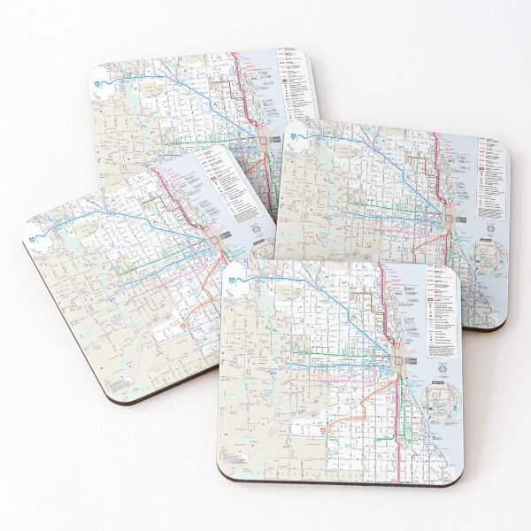 Item preview, Chicago Metro Map designed and sold by PIXEL POP DESIGNS - Beyond the Norm!.