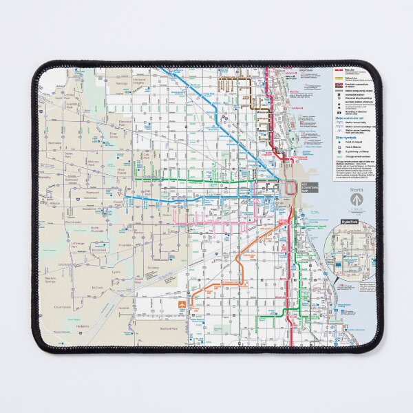 Item preview, Chicago Metro Map designed and sold by PIXEL POP DESIGNS - Beyond the Norm!.
