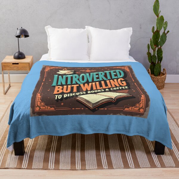 Item preview, Introverted But Willing to Discuss Books & Coffee - Retro Literary Apparel for Book Lovers designed and sold by Vajid Designs .