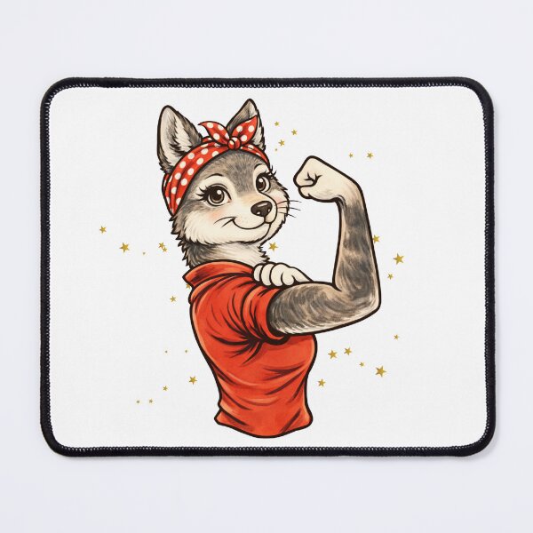Item preview, Rosie the Riveter Wolf Shirt, "We Can Do It" Tee, Feminist Gift designed and sold by progresspals.
