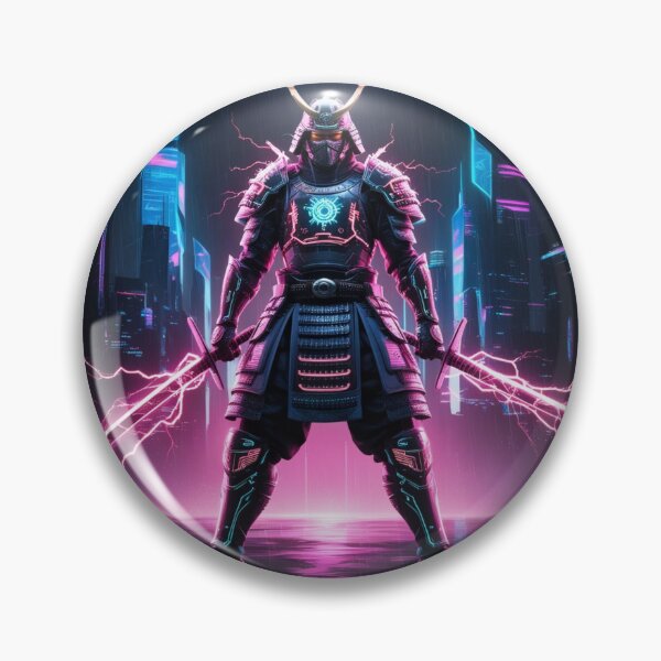 Item preview, Cyberpunk Neon Samurai Warrior – Futuristic Bushido designed and sold by PMTaurus.